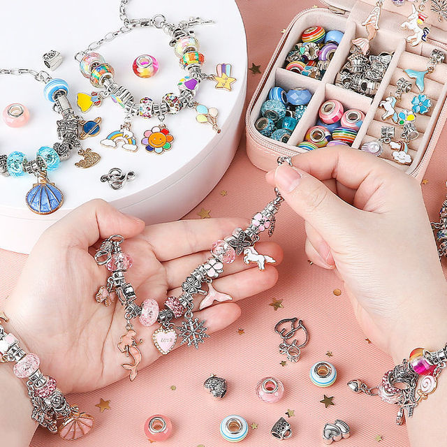 64PCS Christmas Jewerly Making Kit Charm Bracelet Present Pando